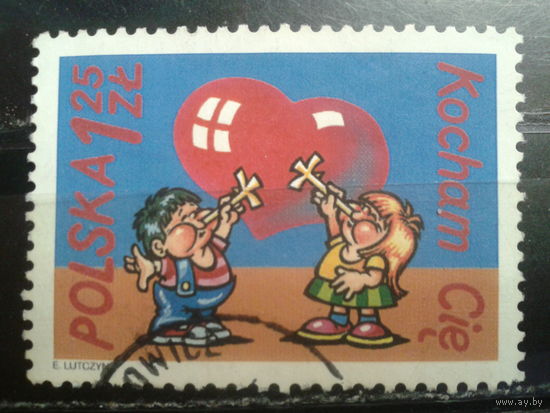 Польша, 2004, Поздравительная марка, Валентинка