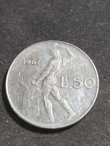 Италия 50 лир 1967