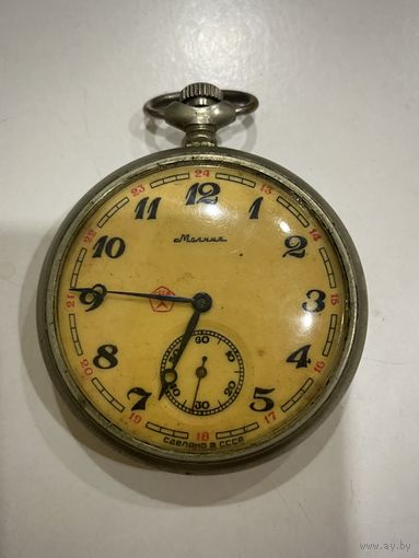 Карманные часы Молния корабль ( скелетон )