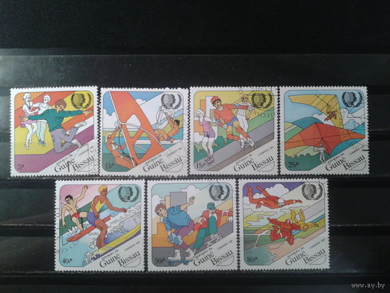 Гвинея Бисау, 1985. Международный год молодежи, спорт, полная серия. Mi-3,8 евро гаш.