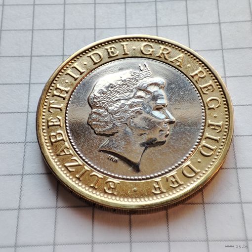 2 фунта Великобритания 2001 года.