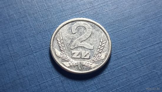 2 злотых 1990. Польша.