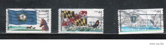 США-2009 (Мих.4513-) , гаш., Флаги штатов, Фауна,