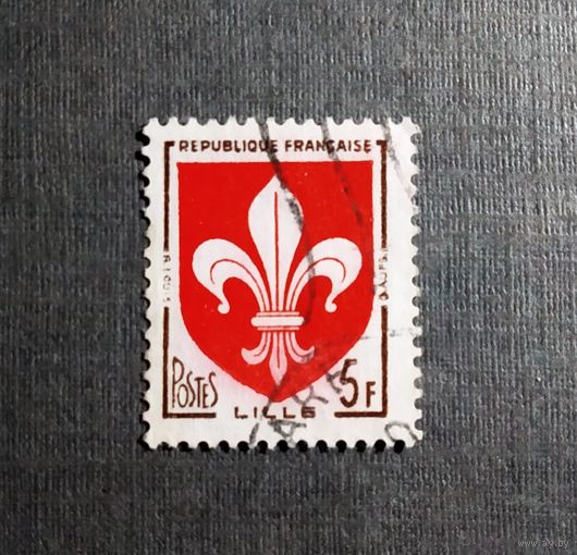 Марка Франция 1960 год Герб