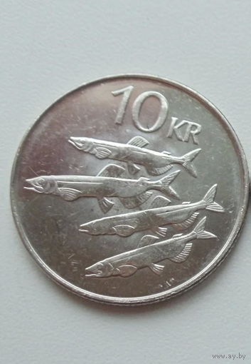 Исландия 10 крон 1996 год рыбы