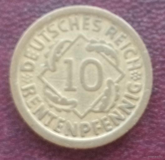Германия 10 рентенпфеннигов, 1923-1925.