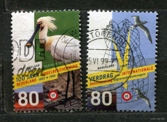 Птицы. Фауна. Нидерланды. 1999. Полная серия 2 марки