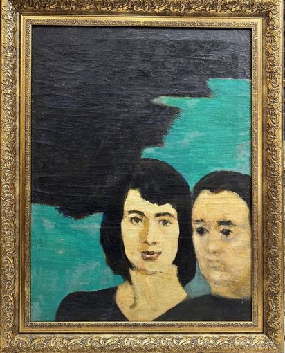 Кищенко А.М "Двойной портрет", 1982г. Холст, масло. Размер 60х80 см.