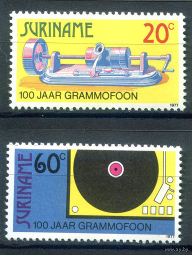 Суринам - 1977г. - 100 лет первой звукозаписи - 2 марки - полная серия, MNH [Mi 779-780]. #3-WB-71-A-1