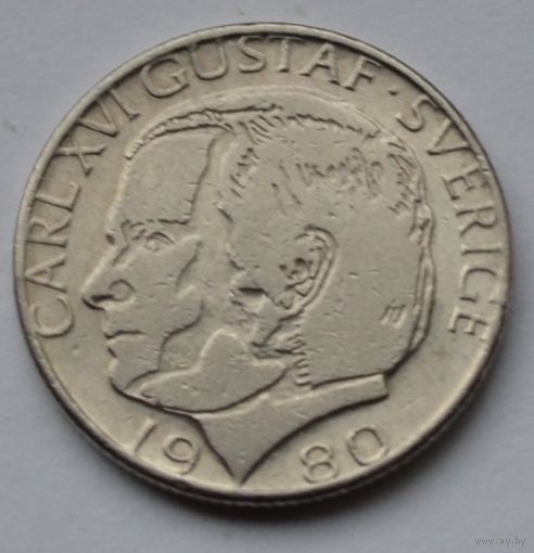 Швеция, 1 крона 1980 г.