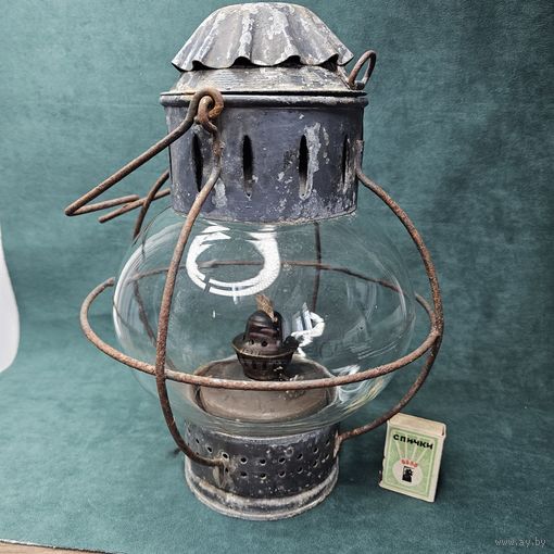 Старт с 1 Рубля !!! Корабельный Фонарь лампа керосиновый судовой 1959г Стекло целое СССР отк Ленинград !!!