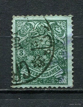 Персия (Иран) - 1907/1909 - Герб 3CH  - [Mi.235] - 1 марка. Гашеная.  (LOT Go34)-T3P45