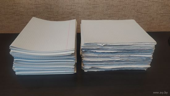 Листы тетрадные (клетка, линейка, одинарные, двойные)