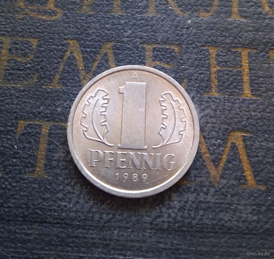 1 пфенниг 1989 (A) Германия ГДР #11 aUNC