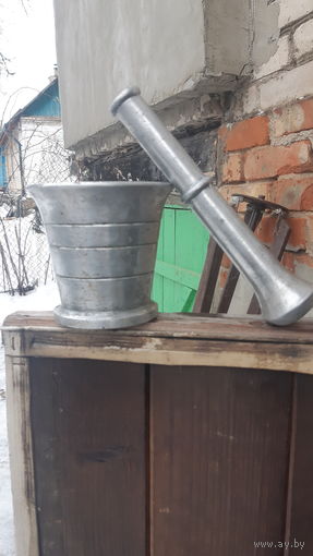 Ступа с пестиком, алюминиевая.
