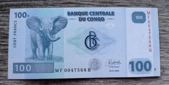 Werty71 Конго 100 франков 2022 UNC банкнота