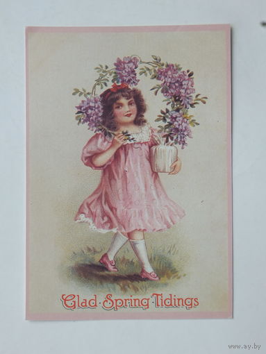 Открытка США девочка 10х15  см