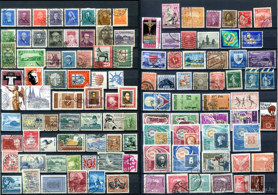 Марки разных стран 1 - 105+ марок - гашёные. #O-W-92-B-1
