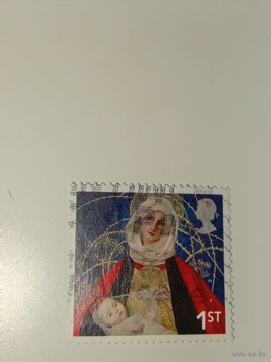 Великобритания 2005 Картина "Мадонна с младенцем" (Madonna and Child) работы Марианны Стоукс.