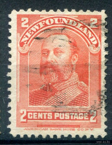 Британские колонии - Ньюфаундленд - 1897/1918г. - принц Эдуард, 2 с - 1 марка - гашёная [Mi 63]. #3-WB-90-A-1