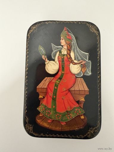 Русская лаковая шкатулка, металлическая шкатулка . Распродажа коллекции!!!