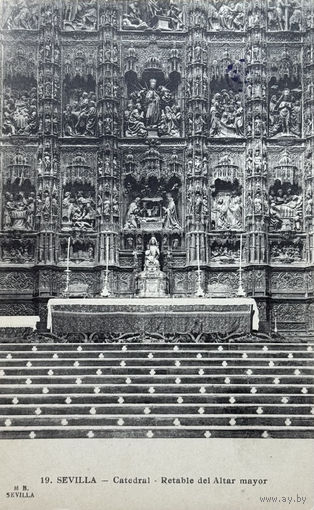 Открытка Испания tarjeta postal Севилья кафедрал