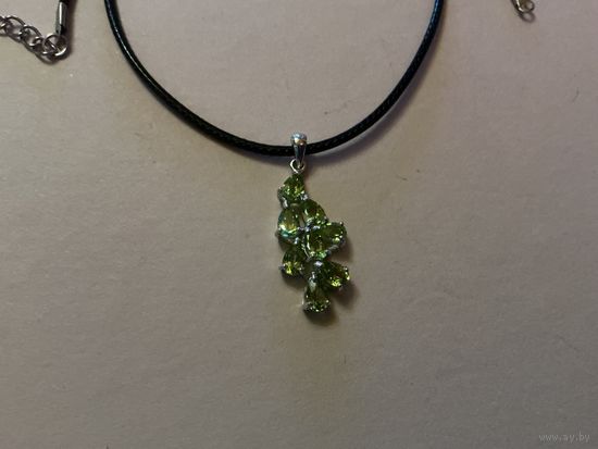 Кулон хризопразы Серебро 925