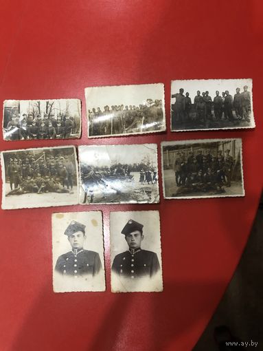 Лот с рубля! Старые фотографии 30-40-е годы .Польские военные
