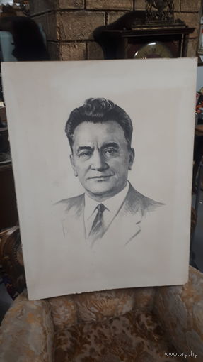 Плакат-транспорант СССР Динмухамед (Димаш) Ахмедович Кунаев