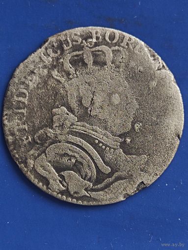 Пруссия 6 грошей 1756 г. мд- "С" Фридрих II (2), без мц.