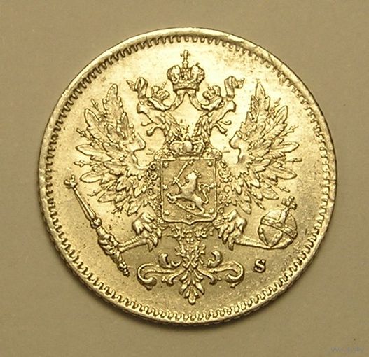 Русс. Финляндия, 25 Пенни 1916, Серебро
