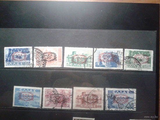 Греция 1946 Стандарт, ландшафты Надпечатки на марках 1942-4 гг