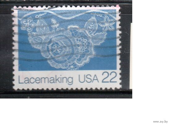 США-1987, (Мих.1938), гаш.,  Прикладное искусство, Кружева