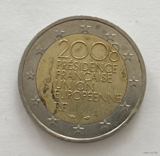 2 евро Франция 2008 Председательство Франции в Совете Европейского союза