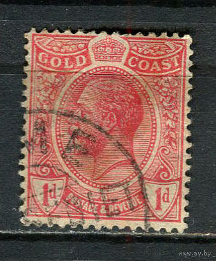 Британские колонии - Золотой Берег - 1913/1921 - Король Георг V 1P - [Mi.63a] - 1 марка. Гашеная.  (Лот 25Fe)-T25P13