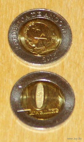 Ангола 10 кванза 2012 UNC биметалл