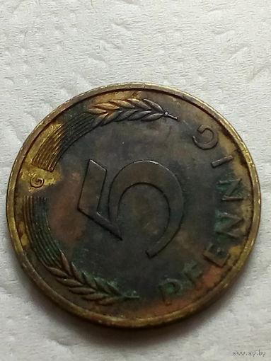 5 пфенниги  ФРГ 1991 G год