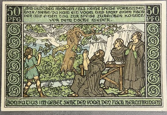 Нотгельд Ордруф 50 пфеннигов 1921 год. Веймарская республика
