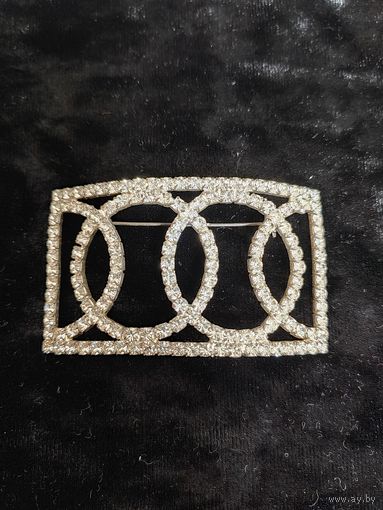 Крупная брошь для платка Чехословакия