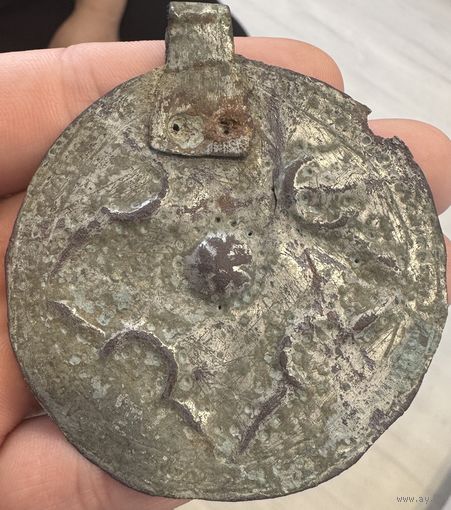 УмБон Привеска оберег война виде щита. Серебро