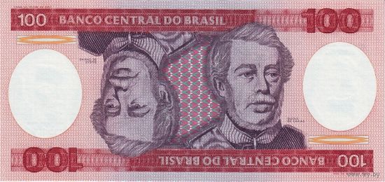 Бразилия 100 крузеиро образца 1981-1984 года UNC p198b