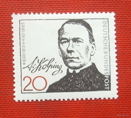 Германия. ФРГ. Адольф Кольпинг. Немецкий католический священник. ( 1 марка ) 1965 года. 7-1.