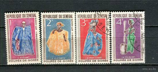 Сенегал - 1966 - Национальные костюмы - [Mi. 319-322] - полная серия - 4 марки. Гашеные  и MH.  (Лот 26JA)-TG3P52