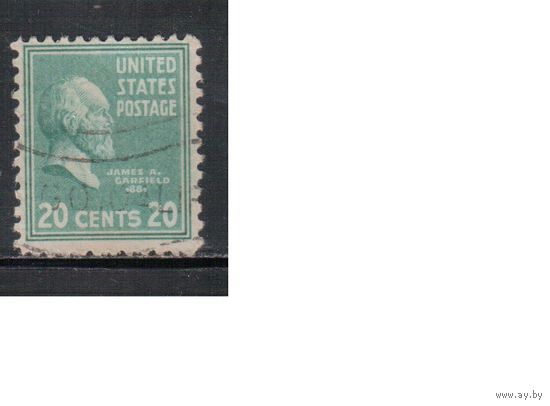 США-1938, (Мих.432), гаш.   , Стандарт, Президенты, Гарфилд(1)