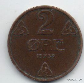 КОРОЛЕВСТВО НОРВЕГИЯ. 2 ЭРЕ 1939.