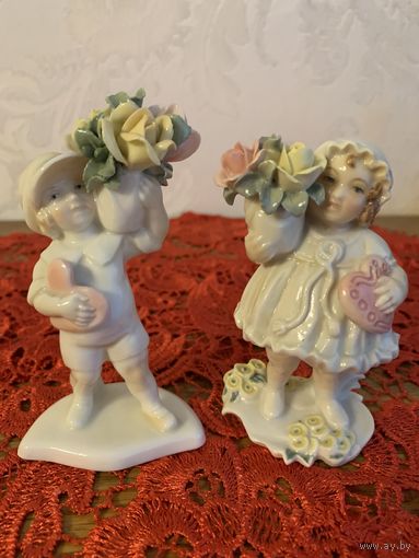 Карл Энс! Дети с букетами цветов