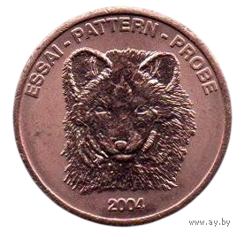 РЕСПУБЛИКА ИСЛАНДИЯ. 5 ЕВРОЦЕНТОВ 2004. ПРОБА. Фауна. Песец (полярная лиса)/ ГРИБЫ. ОПЯТА. UNUSUAL