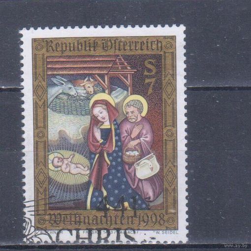 [2443] Австрия 1998. Рождество.Искусство.Живопись. Одиночный выпуск. Гашеная марка.