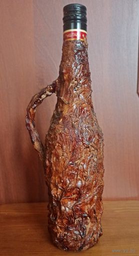 Декоративная бутылка в форме кувшина. Для декора. Ручная работа