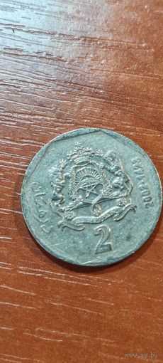 Марокко 2 дирхам 2002